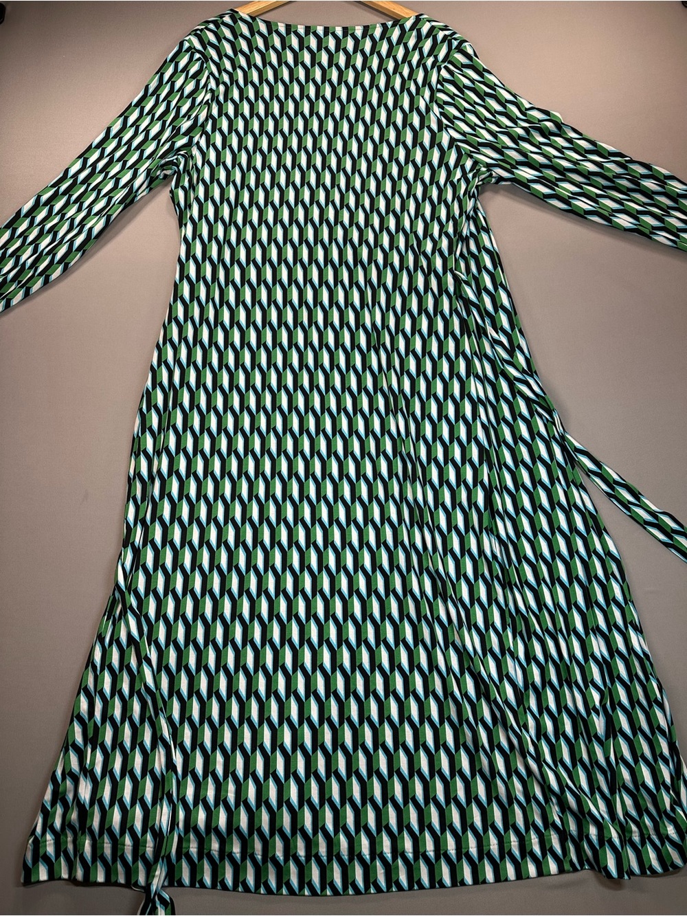 Diane von Furstenberg X Target Long Sleeve Midi Wrap Dress Arrowhead Pattern XXL - Picture 12 of 16
